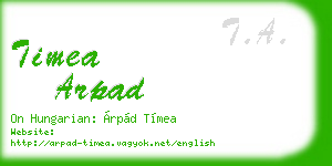 timea arpad business card
